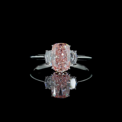 2.01 ct. Pink Diamond Side Stone Ring