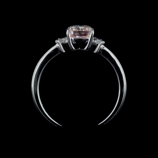 2.01 ct. Pink Diamond Side Stone Ring