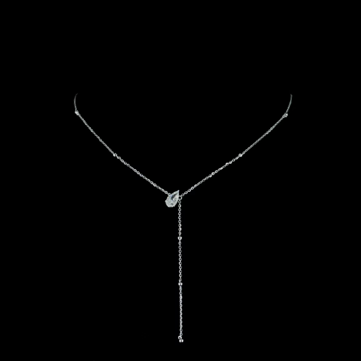 1.27 ct. Pear Diamond Chain Necklace