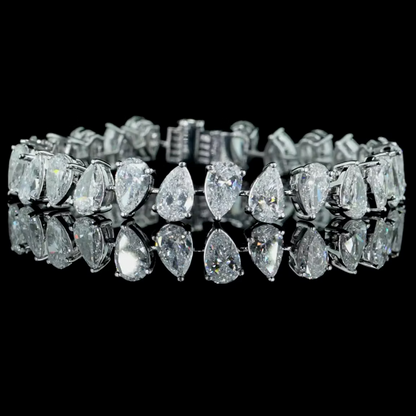 19.73 ct. Pear Diamond Tennis Bracelet