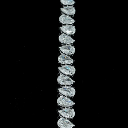 19.73 ct. Pear Diamond Tennis Bracelet