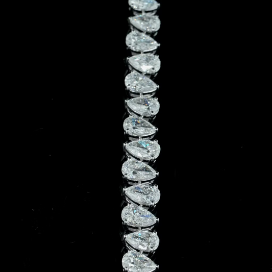 19.73 ct. Pear Diamond Tennis Bracelet