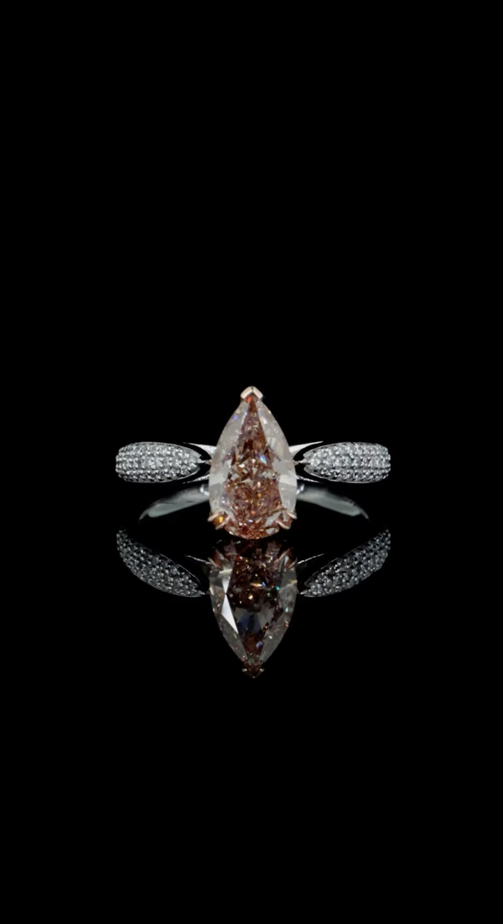 2.16 ct. Pink Diamond Pavé Ring