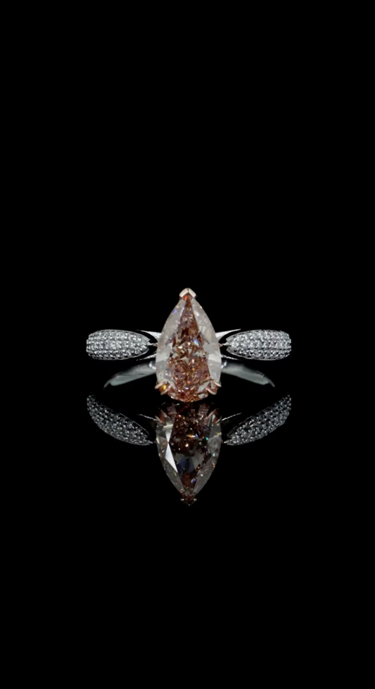 2.16 ct. Pink Diamond Pavé Ring