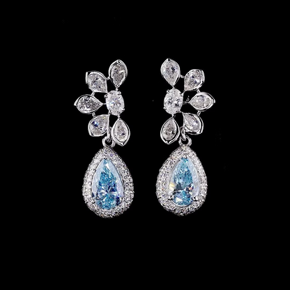 1.44 ct. Blue Diamond Drop Earrings