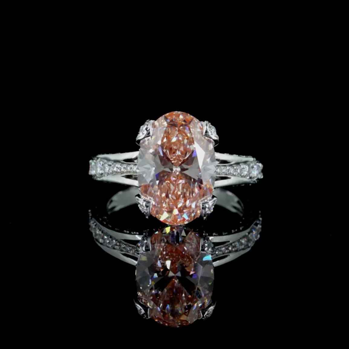 5.03 ct. Pink Diamond Pavé Ring