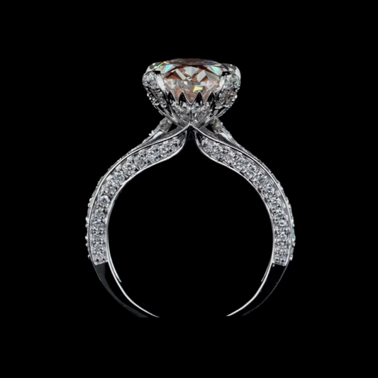 5.03 ct. Pink Diamond Pavé Ring