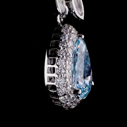 1.44 ct. Blue Diamond Drop Earrings