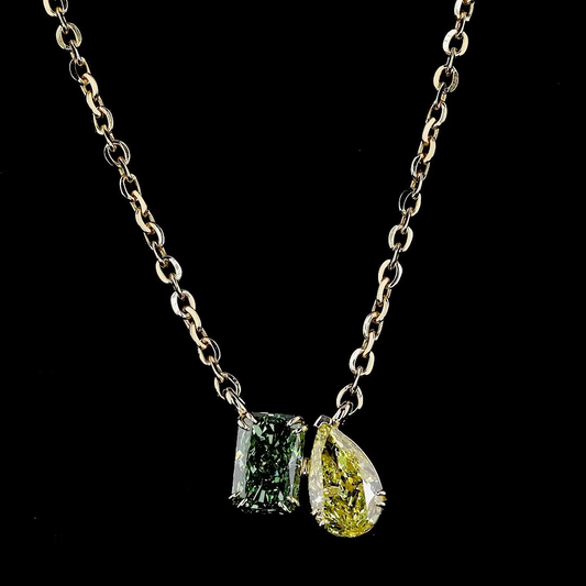1.64 ct. Green Yellow Diamond 2-Piece Pendant