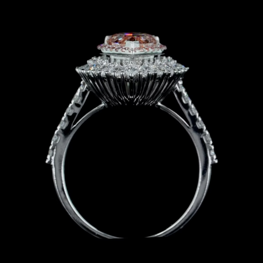 2.02 ct. Pink Diamond Halo Ring
