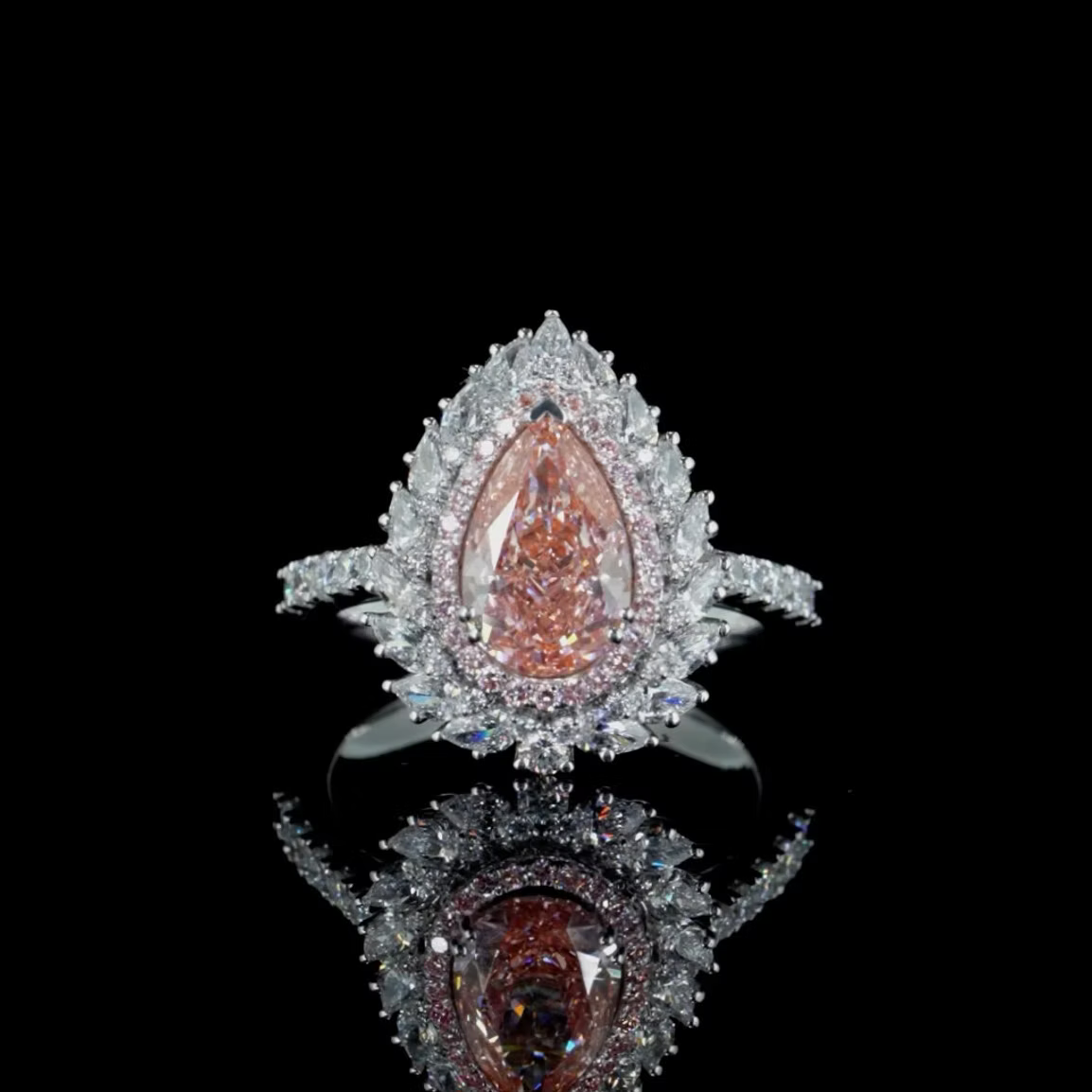 2.02 ct. Pink Diamond Halo Ring