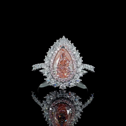 2.02 ct. Pink Diamond Halo Ring