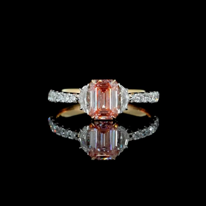 1.19 ct. Pink Diamond Side Stone Ring