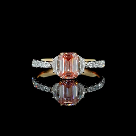 1.19 ct. Pink Diamond Side Stone Ring