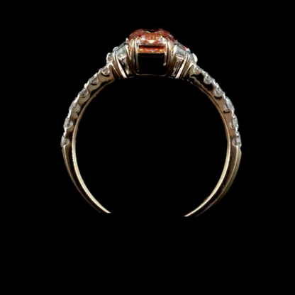 1.19 ct. Pink Diamond Side Stone Ring
