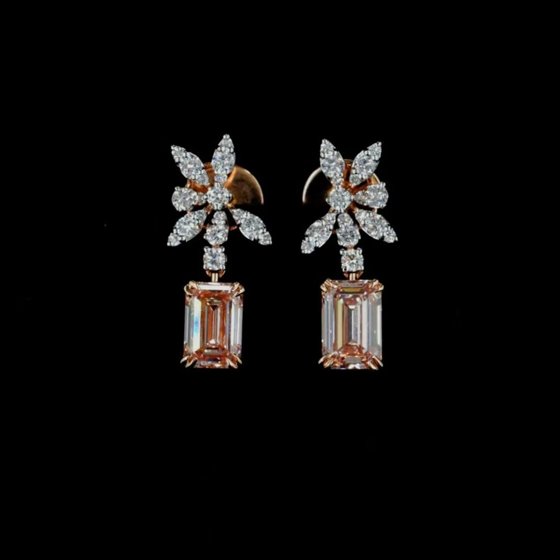 2.44 ct. Pink Diamond Drop Earrings