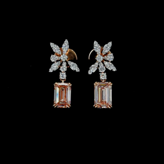2.44 ct. Pink Diamond Drop Earrings