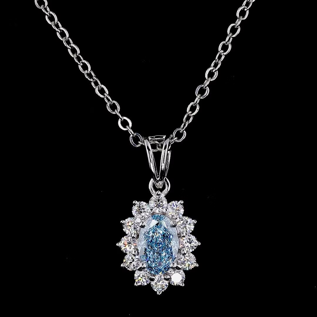 1.16 ct. Blue Diamond Pendant