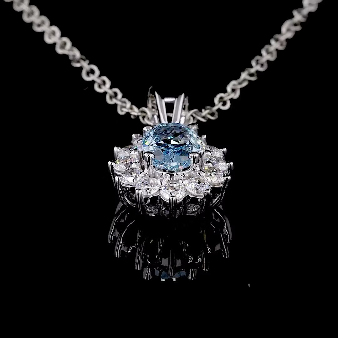 1.16 ct. Blue Diamond Pendant