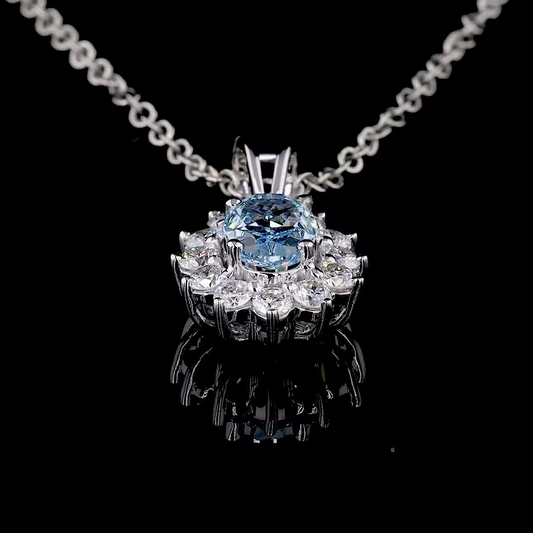 1.16 ct. Blue Diamond Pendant