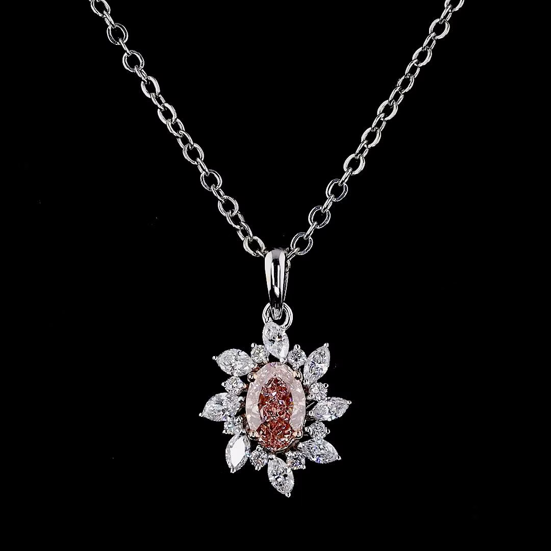 0.79 Ct. Pink Diamond Pendant