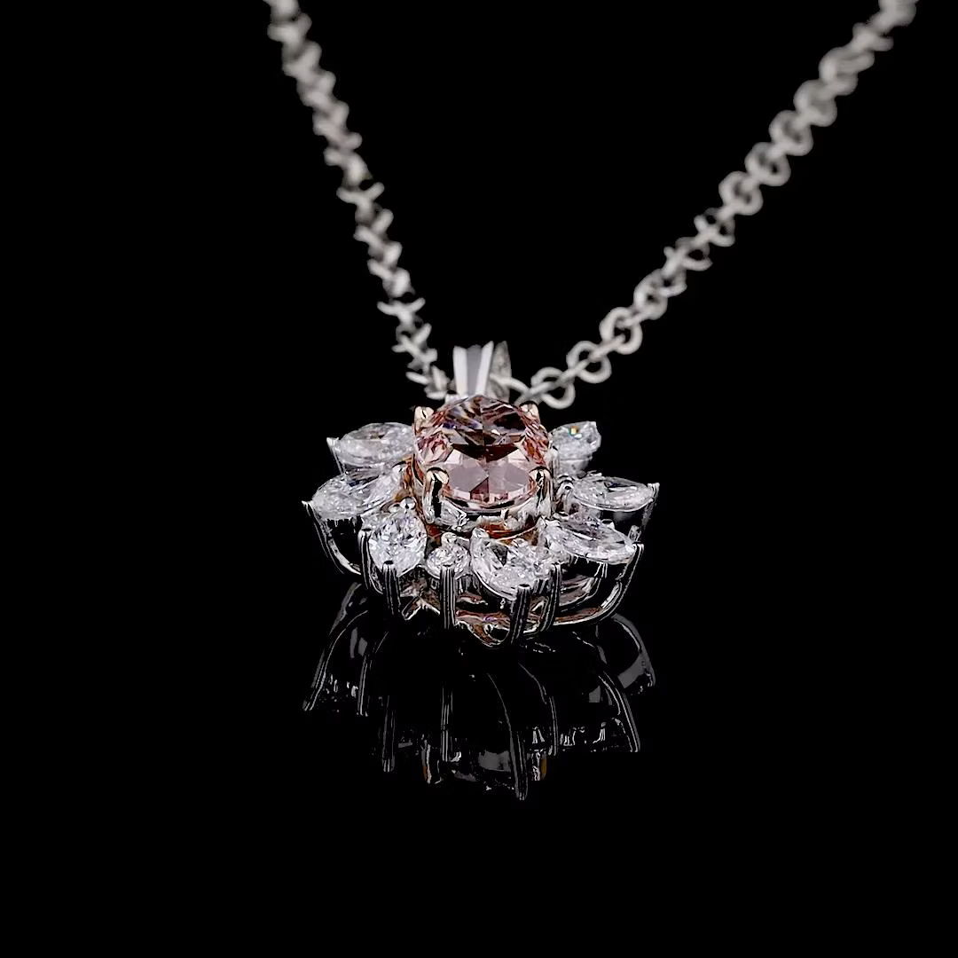 0.79 Ct. Pink Diamond Pendant