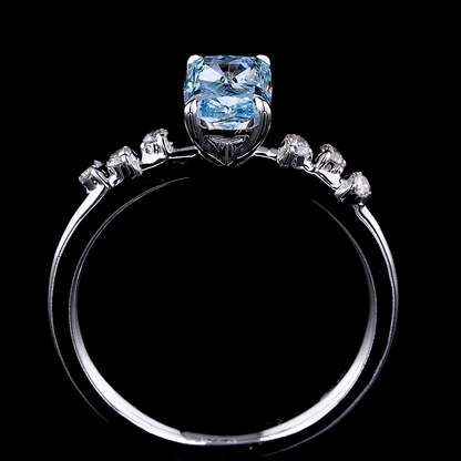 1.02 Ct. Blue Diamond Solitaire Ring