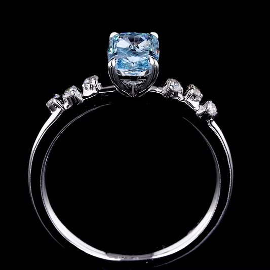 1.02 Ct. Blue Diamond Solitaire Ring