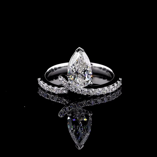 1.37 ct. Pear Diamond Solitaire Ring