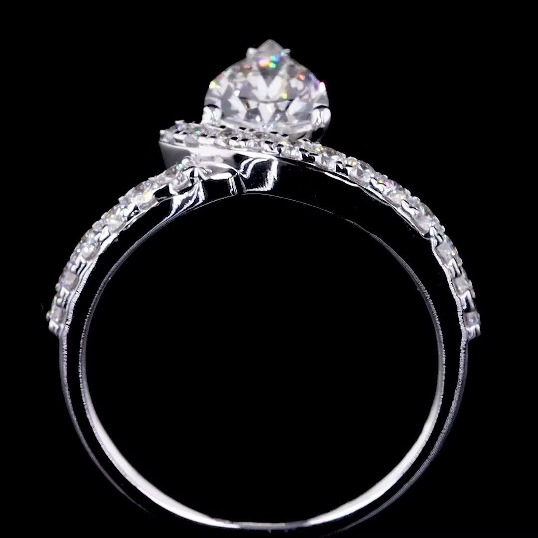 1.37 ct. Pear Diamond Solitaire Ring