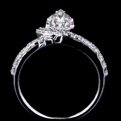1.37 ct. Pear Diamond Solitaire Ring
