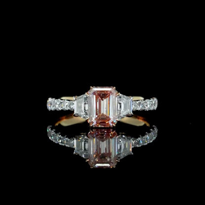 1.32 ct. Pink Diamond Side Stone Ring