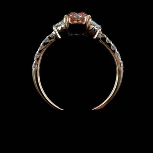 1.32 ct. Pink Diamond Side Stone Ring