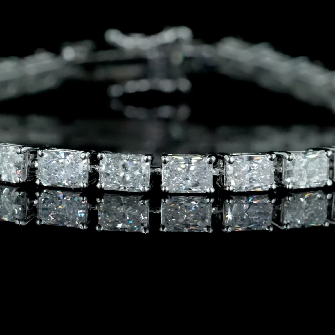 7.51 Ct. Radiant Diamond Tennis Bracelet