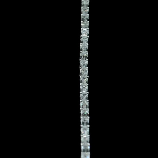 8.22 ct. Emerald Cut Diamond Tennis Bracelet