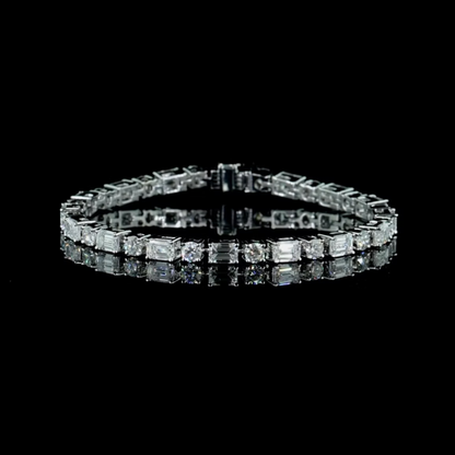 11.77 ct. Round & Emerald Diamond Tennis Bracelet