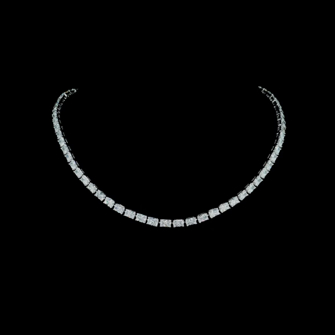 19.78 ct. Radiant Diamond Tennis Necklace