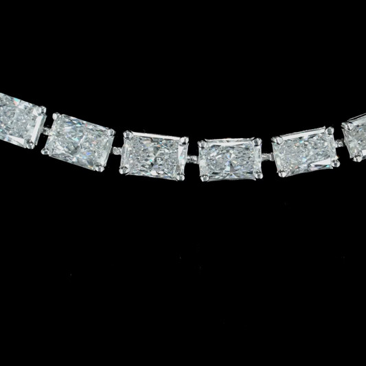 19.78 ct. Radiant Diamond Tennis Necklace