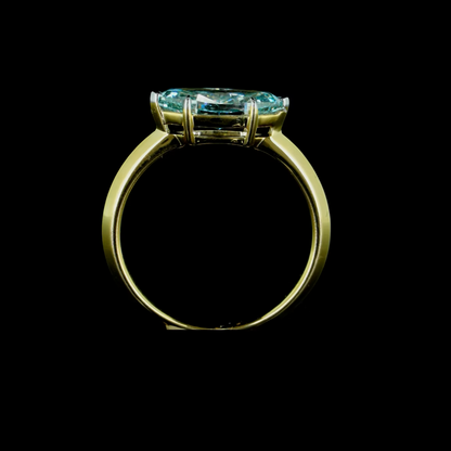 1.56 Ct. Blue Green Marquise Solitaire Ring