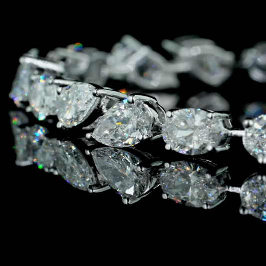 11.89 ct. Pear Cut Diamond Tennis Bracelet
