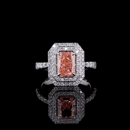 2.13 ct. Pink Diamond Halo Ring