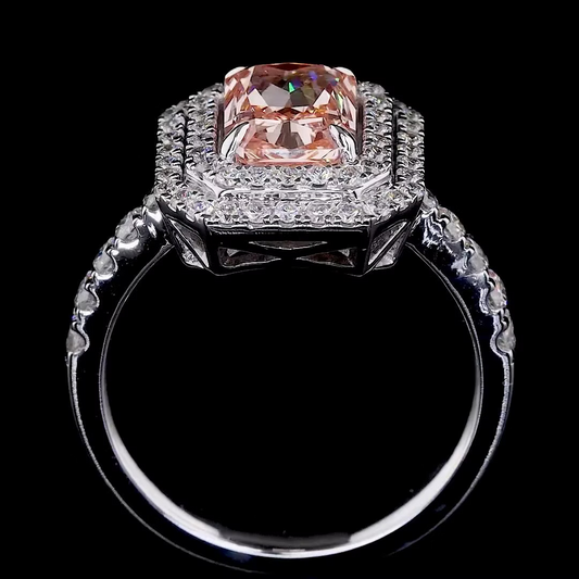 2.13 ct. Pink Diamond Halo Ring