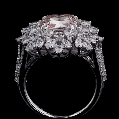 4.33 ct. Pink Diamond Floral Halo Ring