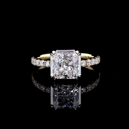 2.59 ct. Radiant Diamond Pavé Ring