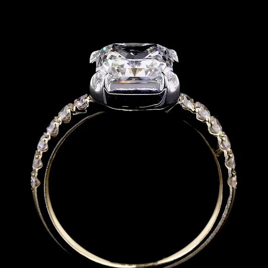 2.59 ct. Radiant Diamond Pavé Ring