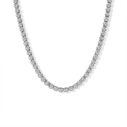 14K Diamond Prong Tennis Necklace