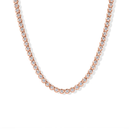 14K Diamond Prong Tennis Necklace