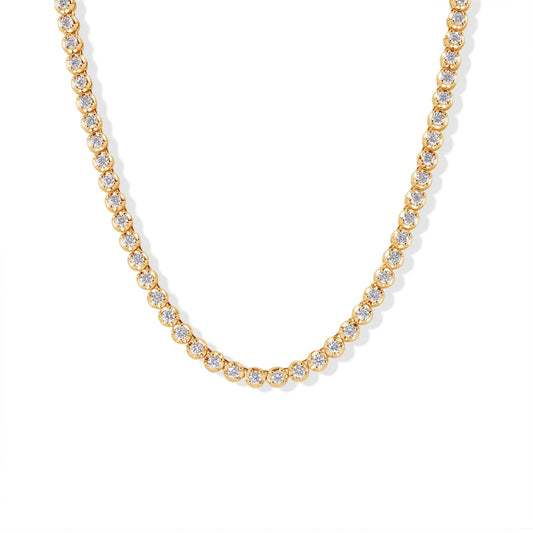 14K Diamond Prong Tennis Necklace