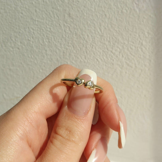 Amare Twin Heart Ring