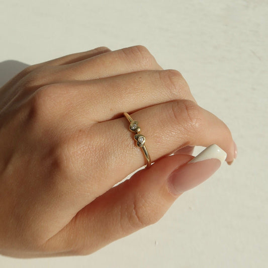 Amare Twin Heart Ring